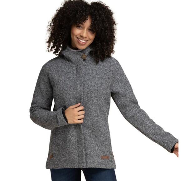 Sherpa Adventure Gear Lhamy Hooded Fleece Jacket Size Large Casual Hood Knit - Picture 1 of 13